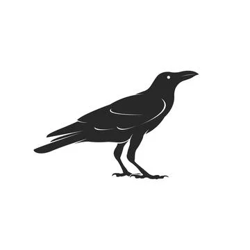 Vector of crow design isolated on white background. Easy editable layered vec イラスト素材