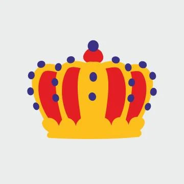 Vector crown illustration on grey background Stock Illustration