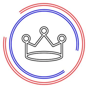 Vector Crown king illustration, royal queen Stock Illustration