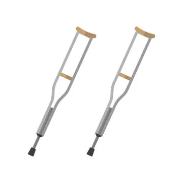 Vector crutch flat style icon design. Isolated. Stock Illustration