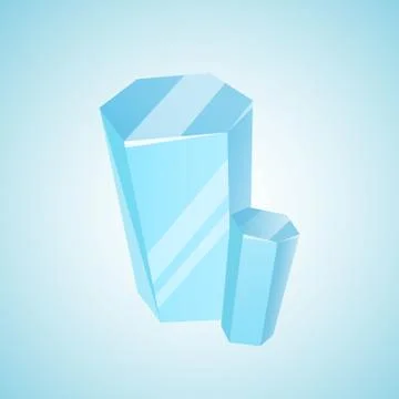 Vector crystal, gem and diamond Stock Illustration