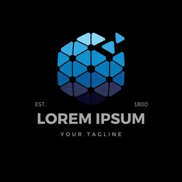 Vector crystal geometric abstract icon, logo for your company isolated Stock Illustration