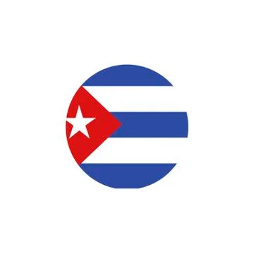 Vector - Cuba Flag Glossy Button Stock Illustration