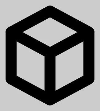 Vector Cube Ribs Icon Illustration Stock Illustration