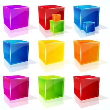 Vector cubes. Stock Illustration