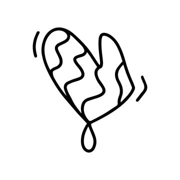 Vector culinary potholder, baking glove, clothes and stuff for cooking isolated Stock Illustration