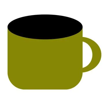 Vector cup in cartoon hand drawn flat style. Stock Illustration
