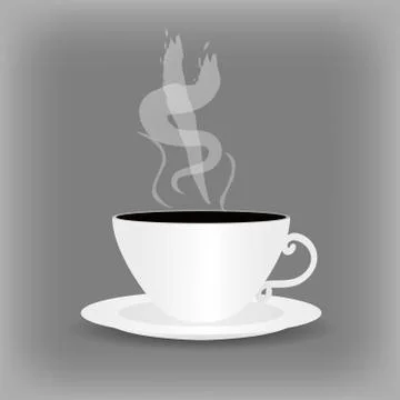 Vector : Cup of coffee and steaming dollar Stock-Illustration