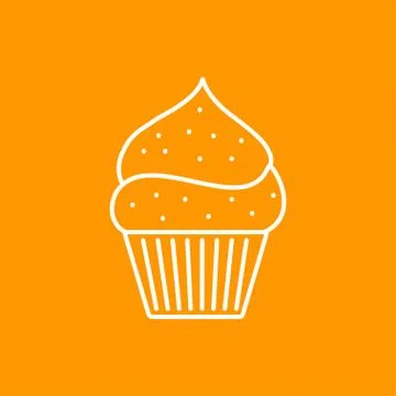 Vector cupcake icon. Eps10 Stock Illustration
