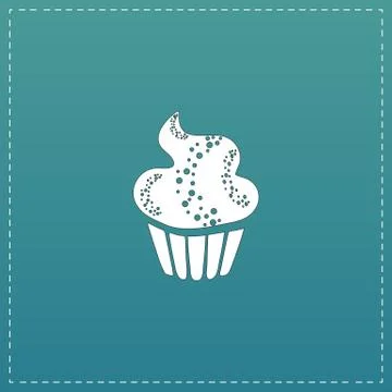 Vector cupcake icon Stock Illustration