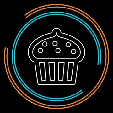Vector cupcake muffins - dessert illustration Stock Illustration