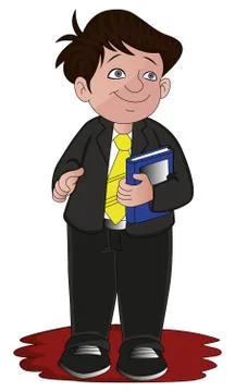Vector of curious businessman. Stock Illustration