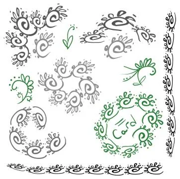 Vector curl decor for card Stock Illustration