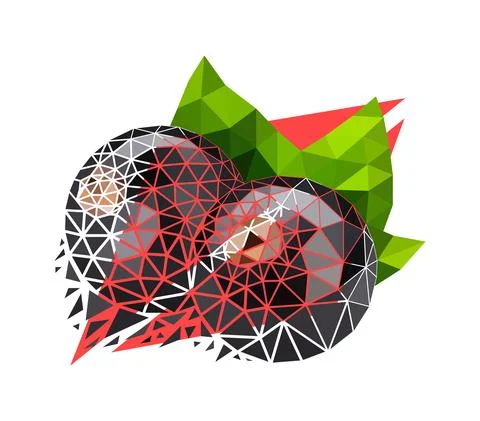 Vector currant in low poly style Stock Illustration
