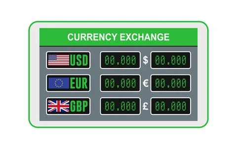 Vector currency green display Stock Illustration
