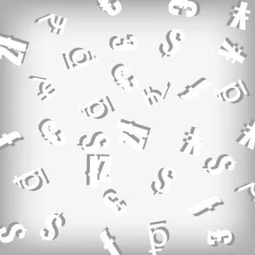 Vector : Currency symbol on white background Stock Illustration