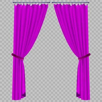 Vector curtain on a transparent background Stock Illustration