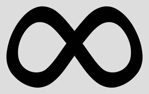 Vector Curve Infinity Icon Illustration 스톡 일러스트