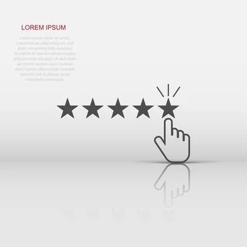 Vector customer reviews, user feedback icon in flat style. Rating sign illu.. Stock Illustration