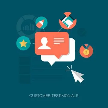 Vector customer testimonials concept illustration Stock Illustration