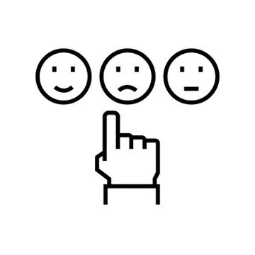 Vector customer testimonials icon in thin line style. Stock Illustration