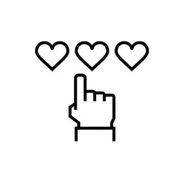 Vector customer testimonials icon in thin line style. Stock Illustration