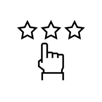 Vector customer testimonials icon in thin line style. Stock Illustration