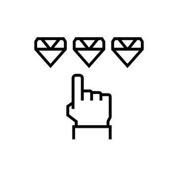 Vector customer testimonials icon in thin line style. Stock Illustration