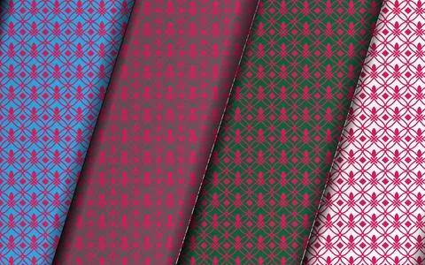 Vector customize seamless pattern design template. Stock Illustration