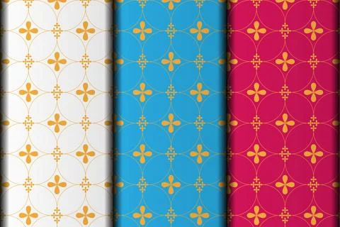 Vector customize seamless pattern design template. Stock Illustration