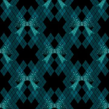 Vector cute abstract bow tie seamless pattern background Stock Illustration