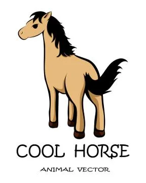 Vector of a cute brown horse eps 10 Stock Illustration