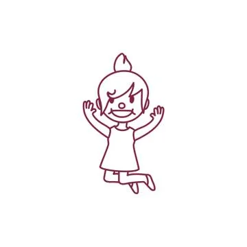 Vector cute cartoon kid, child clipart Stock Illustration
