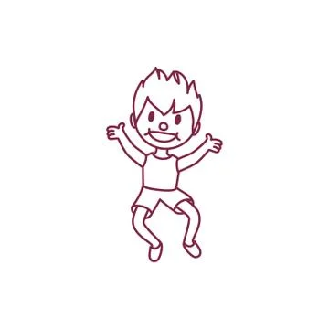 Vector cute cartoon kid, child clipart Stock Illustration