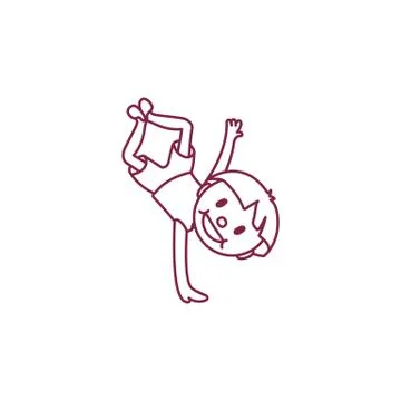 Vector cute cartoon kid, child clipart Stock Illustration