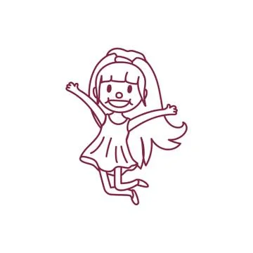 Vector cute cartoon kid, child clipart Stock Illustration