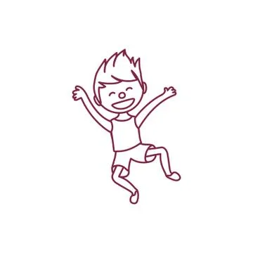 Vector cute cartoon kid, child clipart Stock Illustration