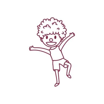 Vector cute cartoon kid, child clipart Stock Illustration