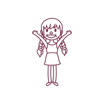 Vector cute cartoon kid, child clipart Stock Illustration