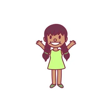 Vector cute cartoon kid, child Stock Illustration