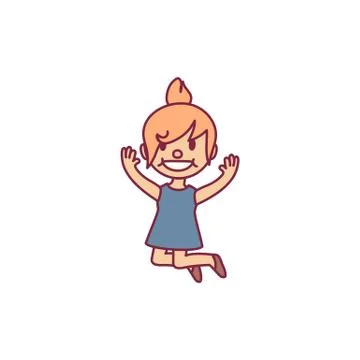 Vector cute cartoon kid, child Stock Illustration