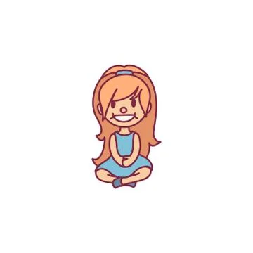 Vector cute cartoon kid, child Stock Illustration