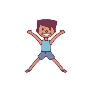 Vector cute cartoon kid, child Stock Illustration