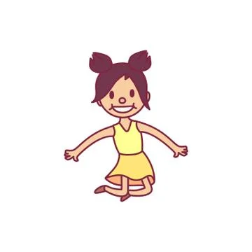 Vector cute cartoon kid, child Stock Illustration