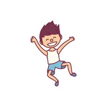 Vector cute cartoon kid, child Stock Illustration