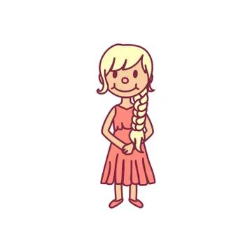 Vector cute cartoon kid, child Stock Illustration