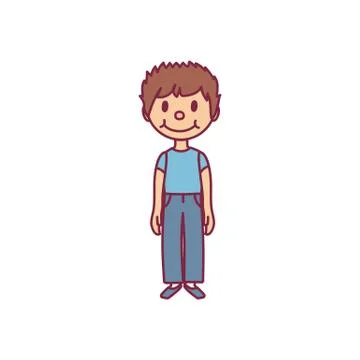 Vector cute cartoon kid, child Stock Illustration
