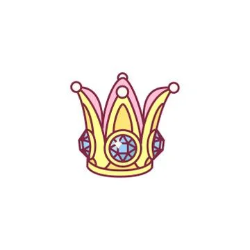 Vector cute crown for princess Stock Illustration