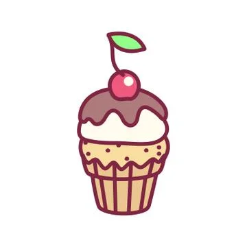 Vector cute cupcake sweets art Stock-Illustration