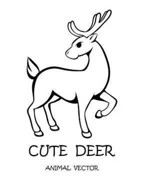 Vector of cute deer eps 10. Stock Illustration